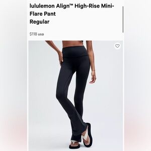 Lululemon align high rise mini flare pant - regular